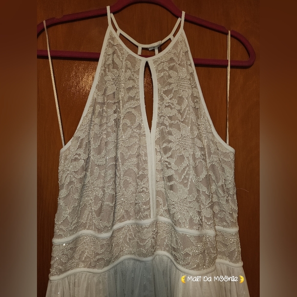 Ashley Stewart Size 16 Ivory Halter Dress - Picture 4 of 6